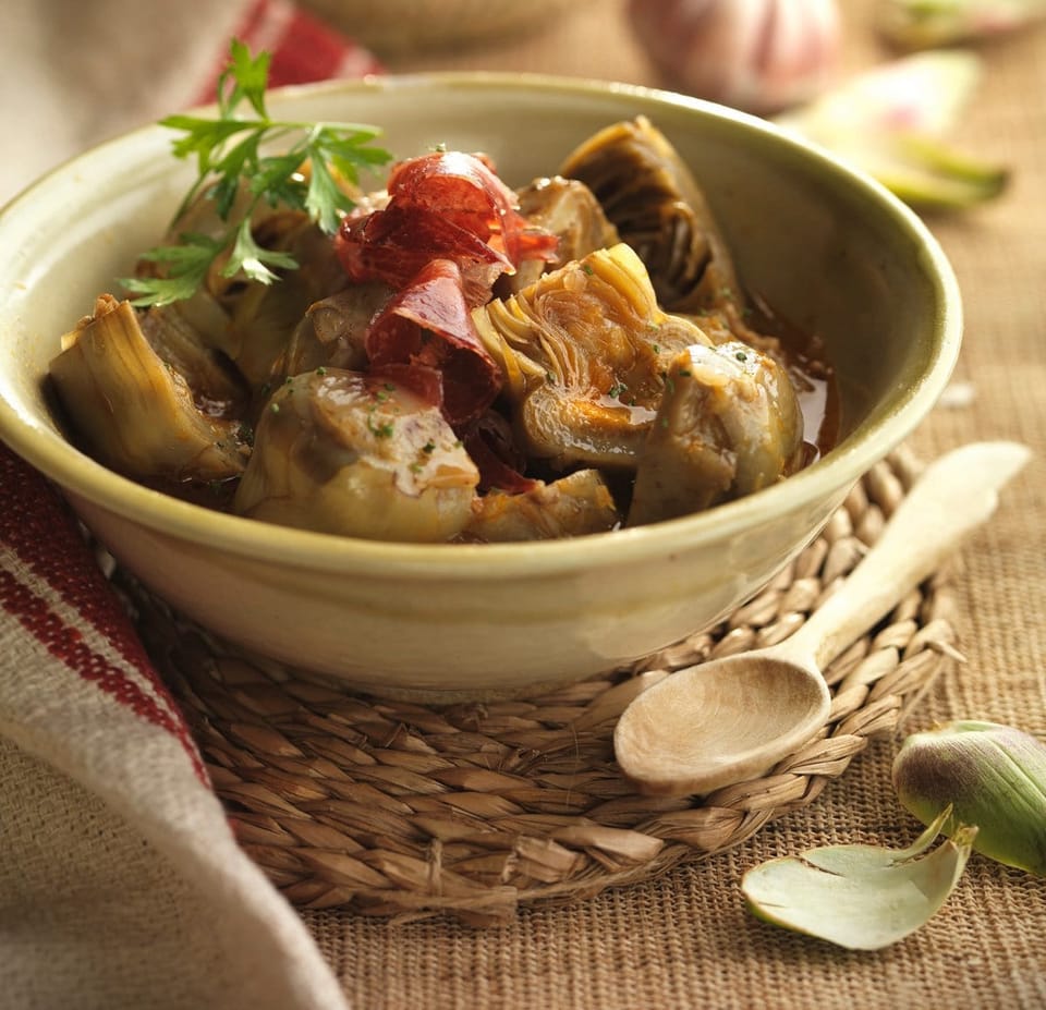 Northern Spanish Recipe: Navarra-Style Artichoke Stew